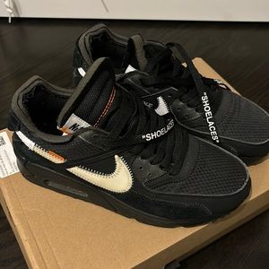 Nike Air Max 90 OFF-WHITE Black Size Men’s 6 or Women’s 7.5